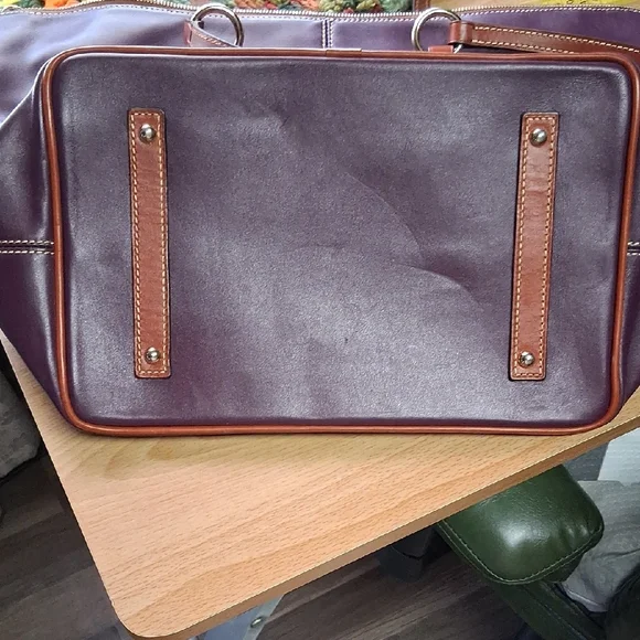Dooney & Bourke Rich Purple Leather Shoulder Bag - Picture 4 of 9
